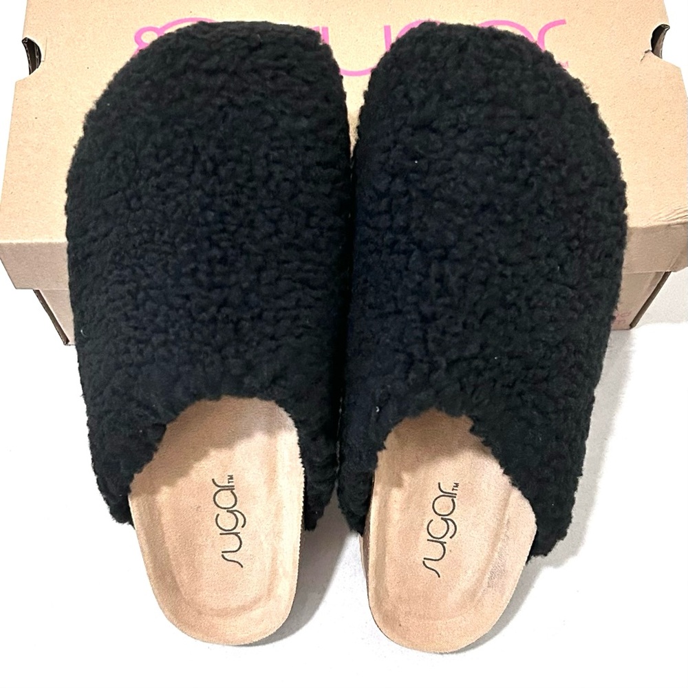 Sugar Women's Cozy Black Slippers